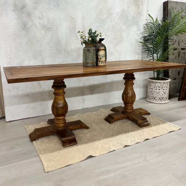 Large mango wood dining table