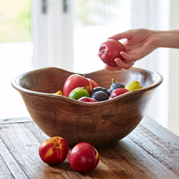 Natural Mango Wood Fruit Bowl