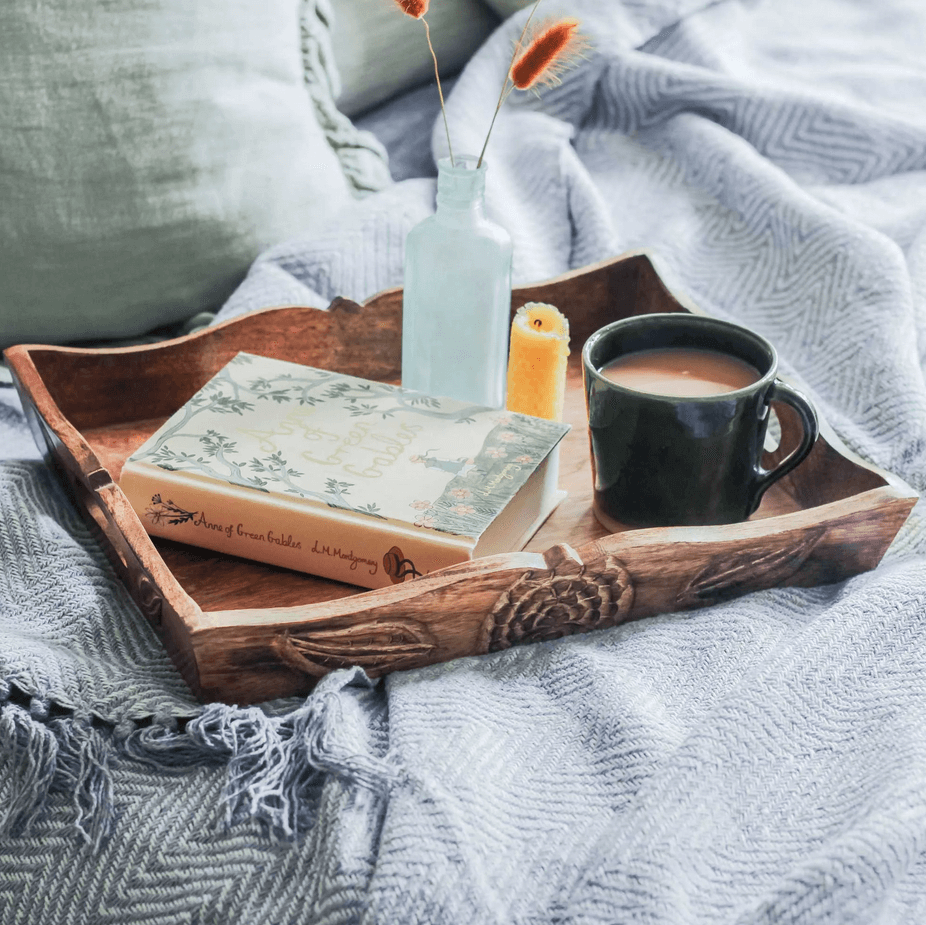 Natural Mango Wood Tea Tray - The Maverick Souls