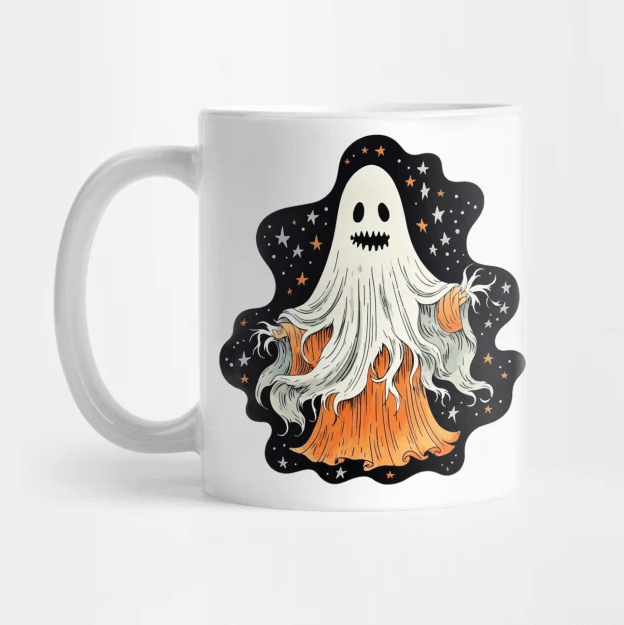 Vintage Halloween Ghost Mug