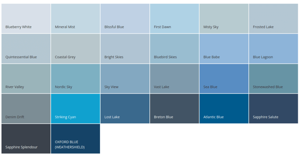 blue color palette