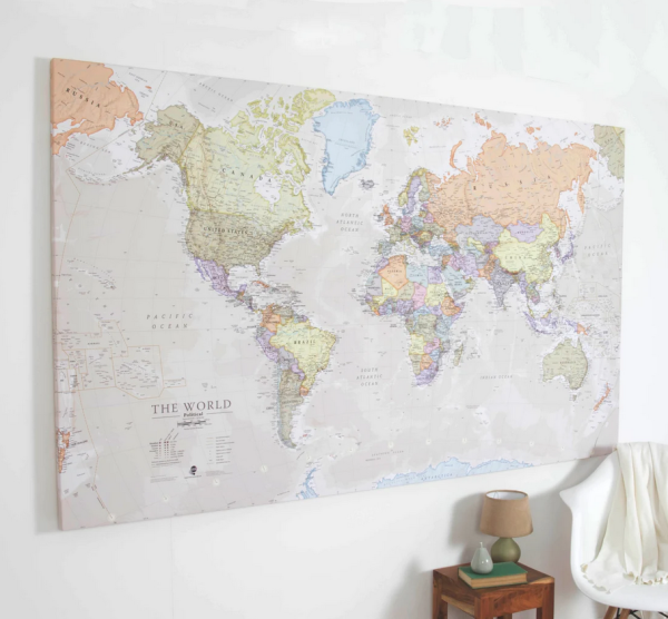 canvas world map