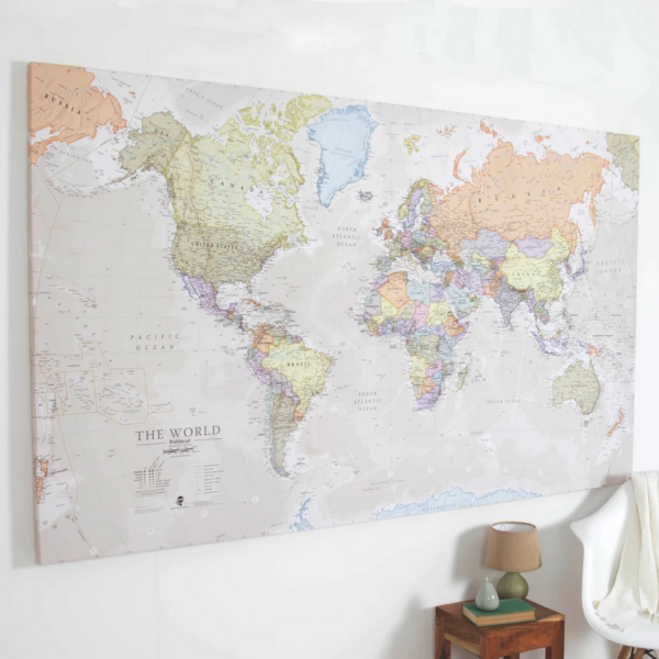 Canvas World Wall Map