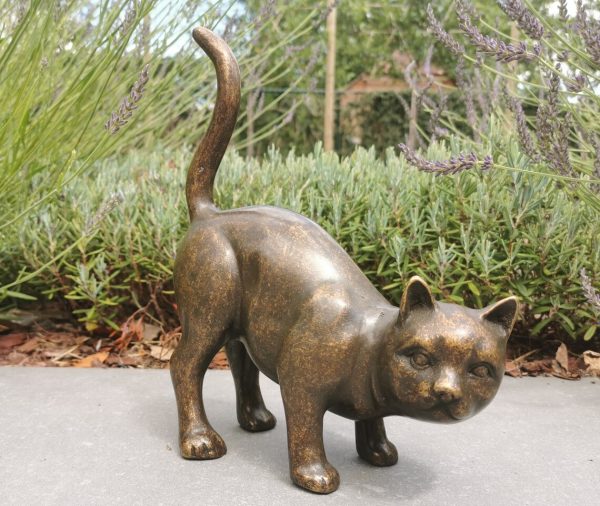 Outdoor Metal cat statue garden Ornament