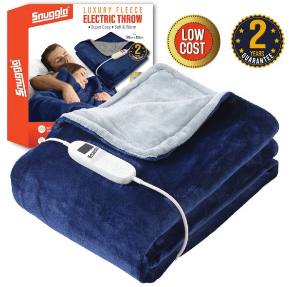 Electric Heated Throw Fleece Over Blanket