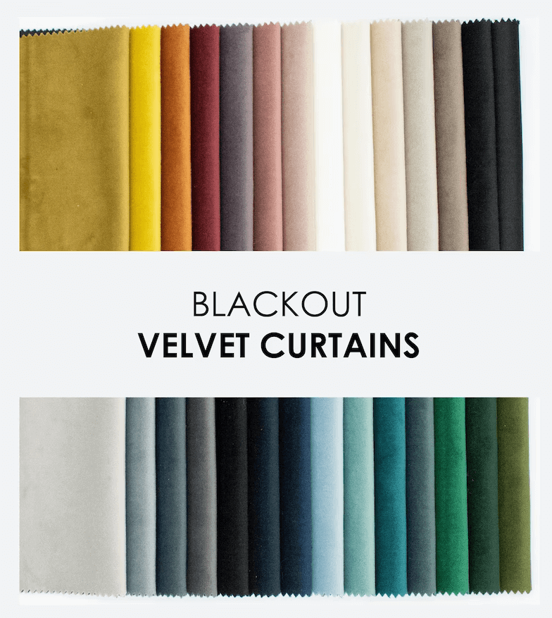 Blackout velvet curtains