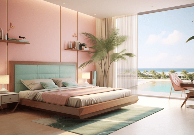 pink bedroom image