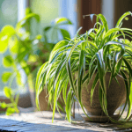 spider plant on table