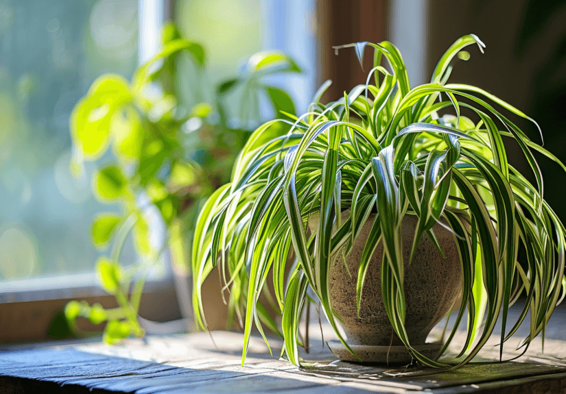 spider plant on table